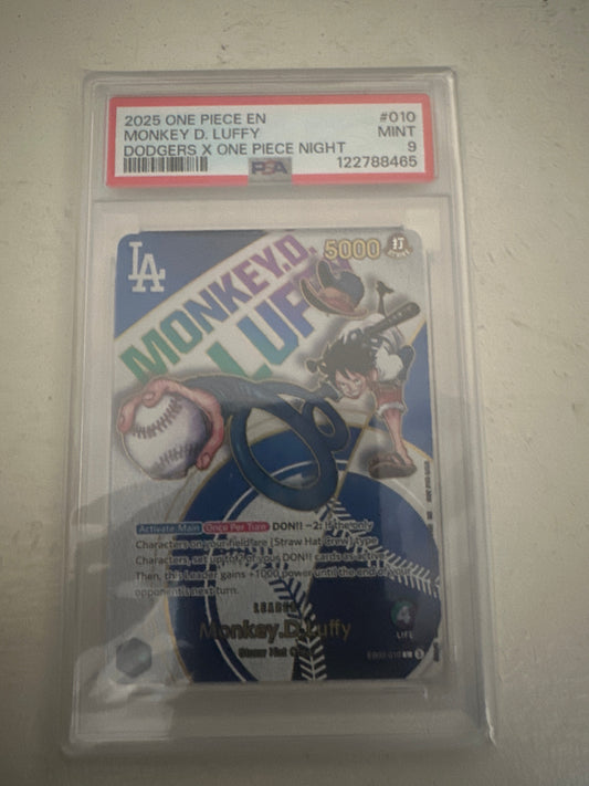 2025 One Piece English Monkey D Luffy Dodgers X One Piece Night