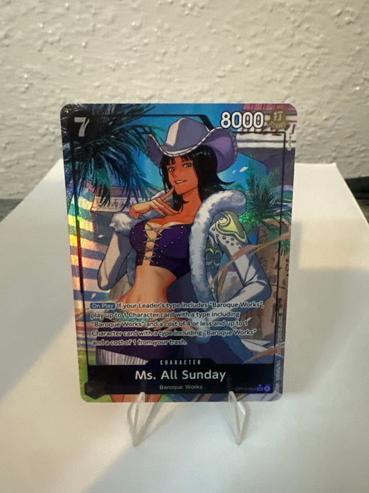 Ms. All Sunday (Alternate Art) - The Azure Sea's Seven (OP14)