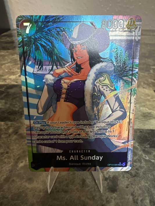 Ms. All Sunday (Alternate Art) - The Azure Sea's Seven (OP14)
The
