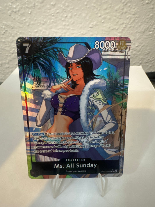 Ms. All Sunday (Alternate Art) - The Azure Sea's Seven (OP14)
