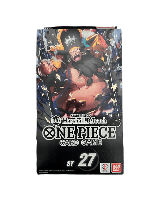 One Piece Trading Card Game Marshall D. Teach Starter Deck ST-27 [ENGLISH, 51 Cards, 10 DON Cards, 70 Card Sleeves & More!] - SwiftBuy Hub - - - United States - SwiftBuy Hub - 25.99